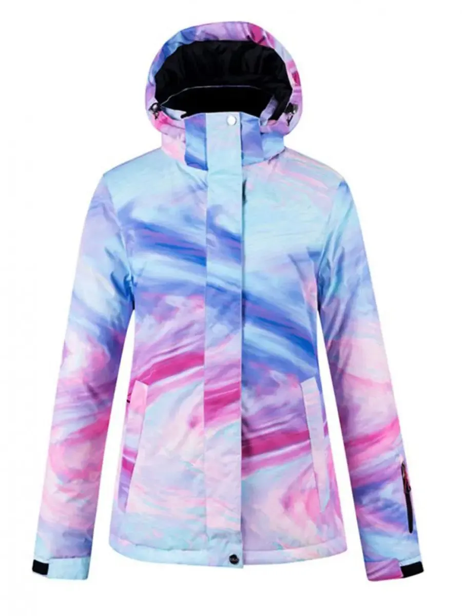 Affordable Female Rainbow Insulated Ski Jacket