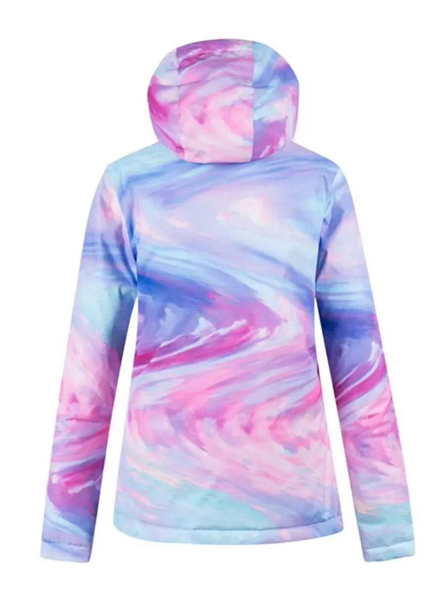 Affordable Female Rainbow Insulated Ski Jacket
