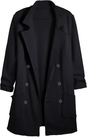 Ainangua Tipperary Trench Coat Women Double Breasted Lapel Long Coat Winter Fall Fashion Fleece Jacket