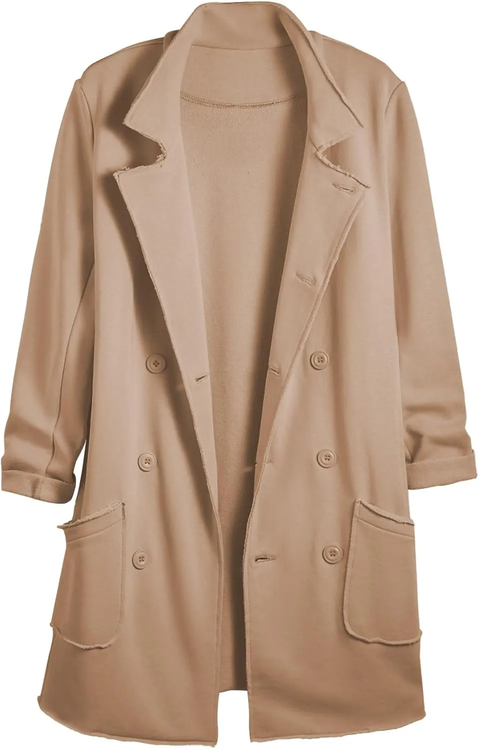Ainangua Tipperary Trench Coat Women Double Breasted Lapel Long Coat Winter Fall Fashion Fleece Jacket