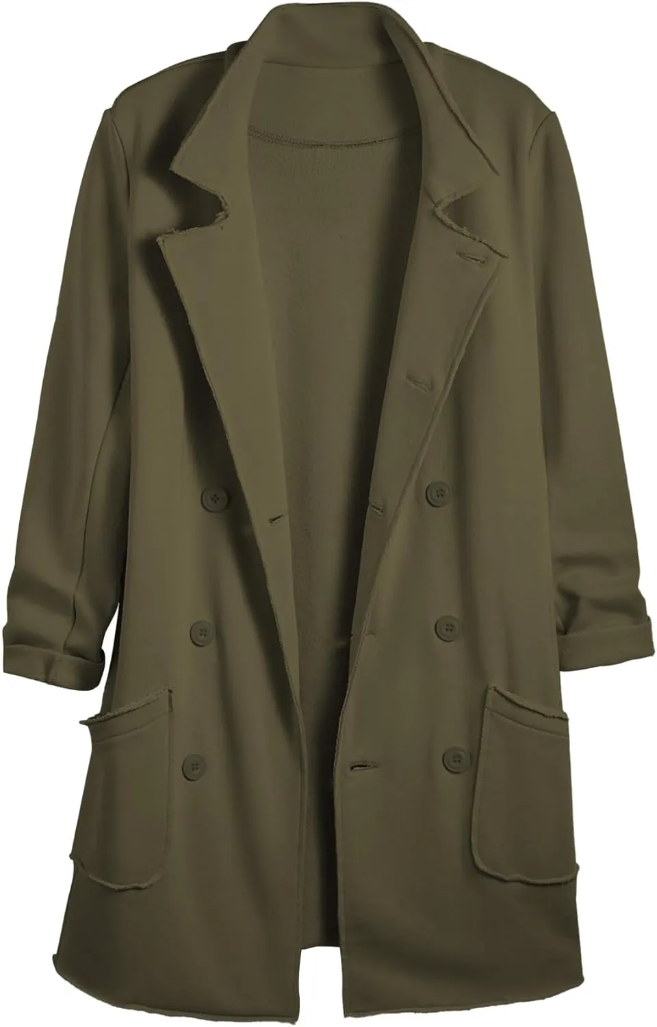 Ainangua Tipperary Trench Coat Women Double Breasted Lapel Long Coat Winter Fall Fashion Fleece Jacket