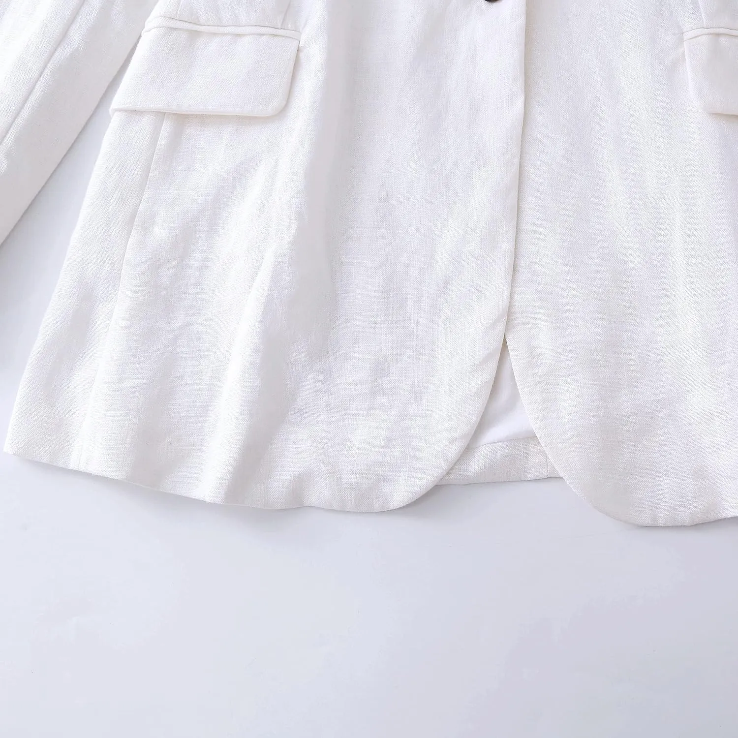 Amazhiyu Womens Pure Linen Long Sleeve Casual Office Blazer Jackets for Autumn