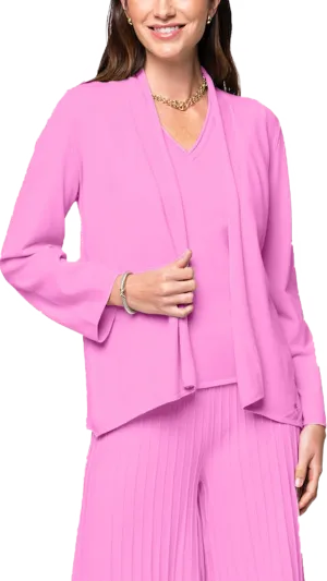 Amy Shawl Collar Cardigan - Peony