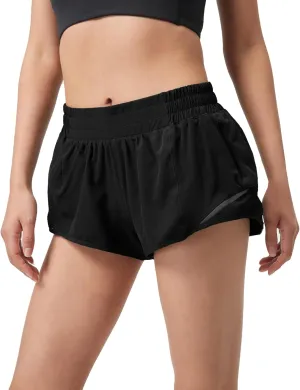 Athletic Shorts for Women,Mesh Lined 2.5" Running Shorts,Quick Dry Active Workout Shorts with Zip Pocket