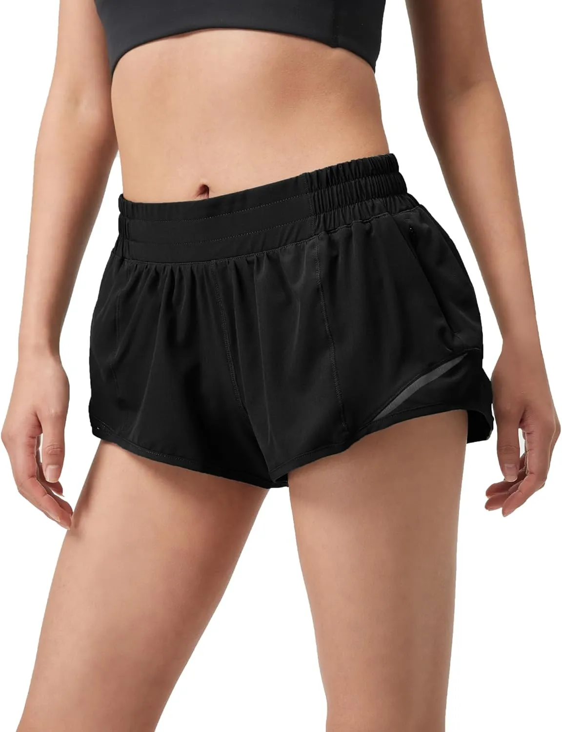 Athletic Shorts for Women,Mesh Lined 2.5" Running Shorts,Quick Dry Active Workout Shorts with Zip Pocket