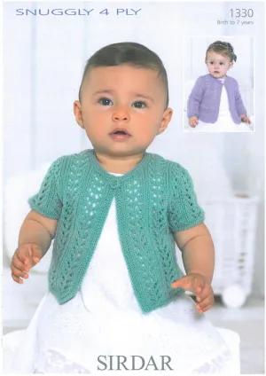 Baby / Childrens Cardigans in Sirdar Snuggly 4ply