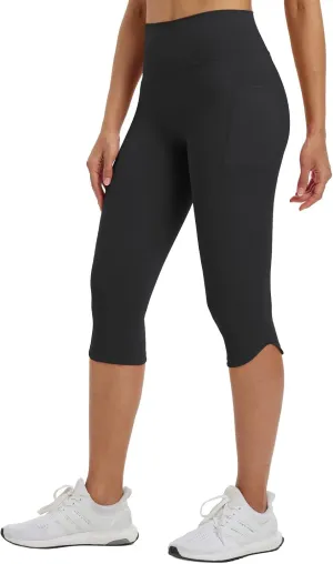 baleaf Womens 17" High Waisted Capri Leggings with Pockets Tummy Control Yoga Gym Capris Pants