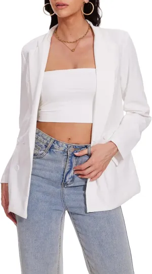 Beautiful Nomad Women's Cotton Linen Blazer Long Sleeve Fall Fashion Casual Work Office Jackets
