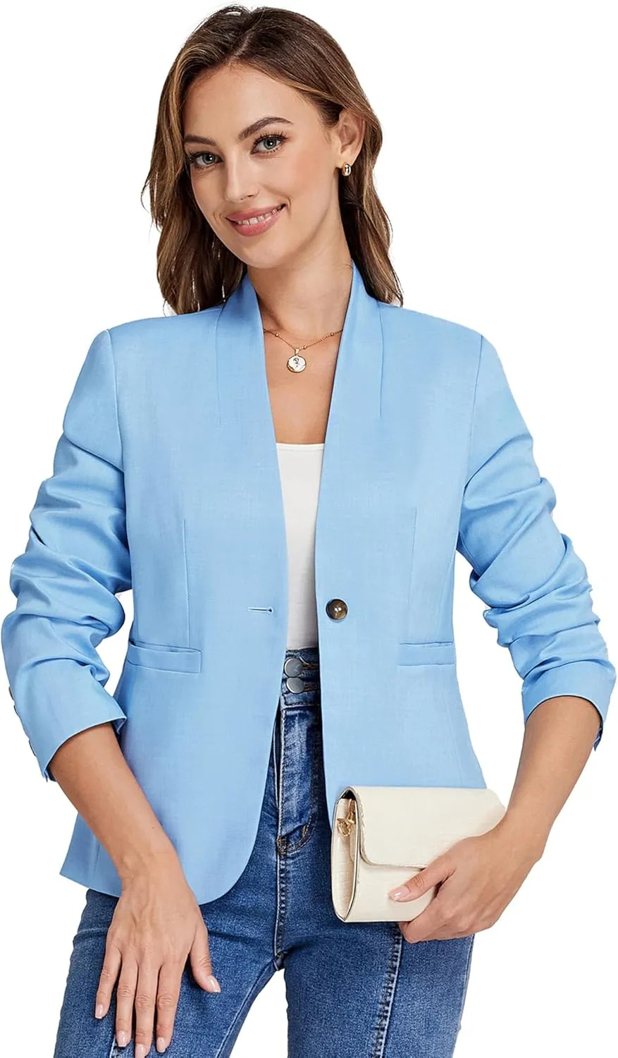 Belle Poque Blazers for Women Business Casual Blazer Jackets Fully Lined Office Work Blazer with Pockets