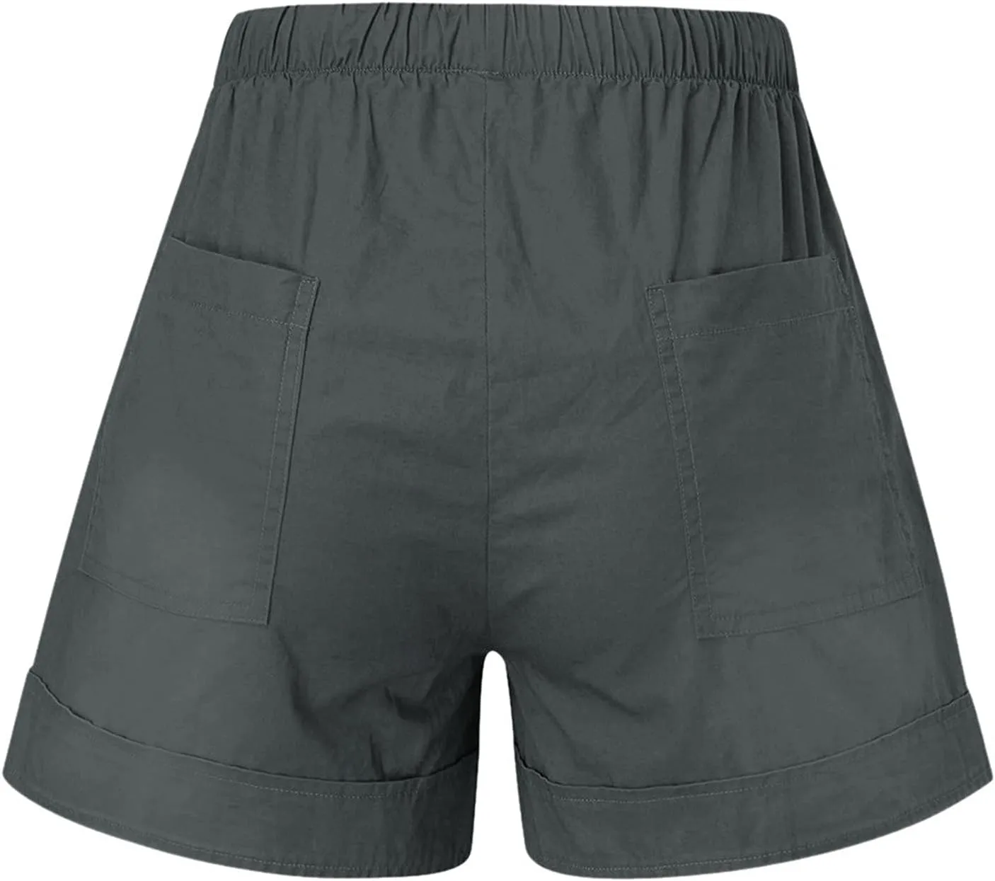 Bermuda Shorts for Women Loose High Waisted Short Pants Wide Leg Linen Knee Length Summer Casual Long Pockets