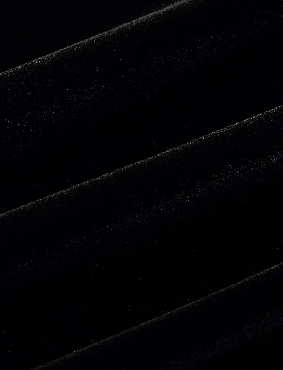 Black Dress for Women Formal Silk or Lace Long Sleeves V Neck Velvet Dresses