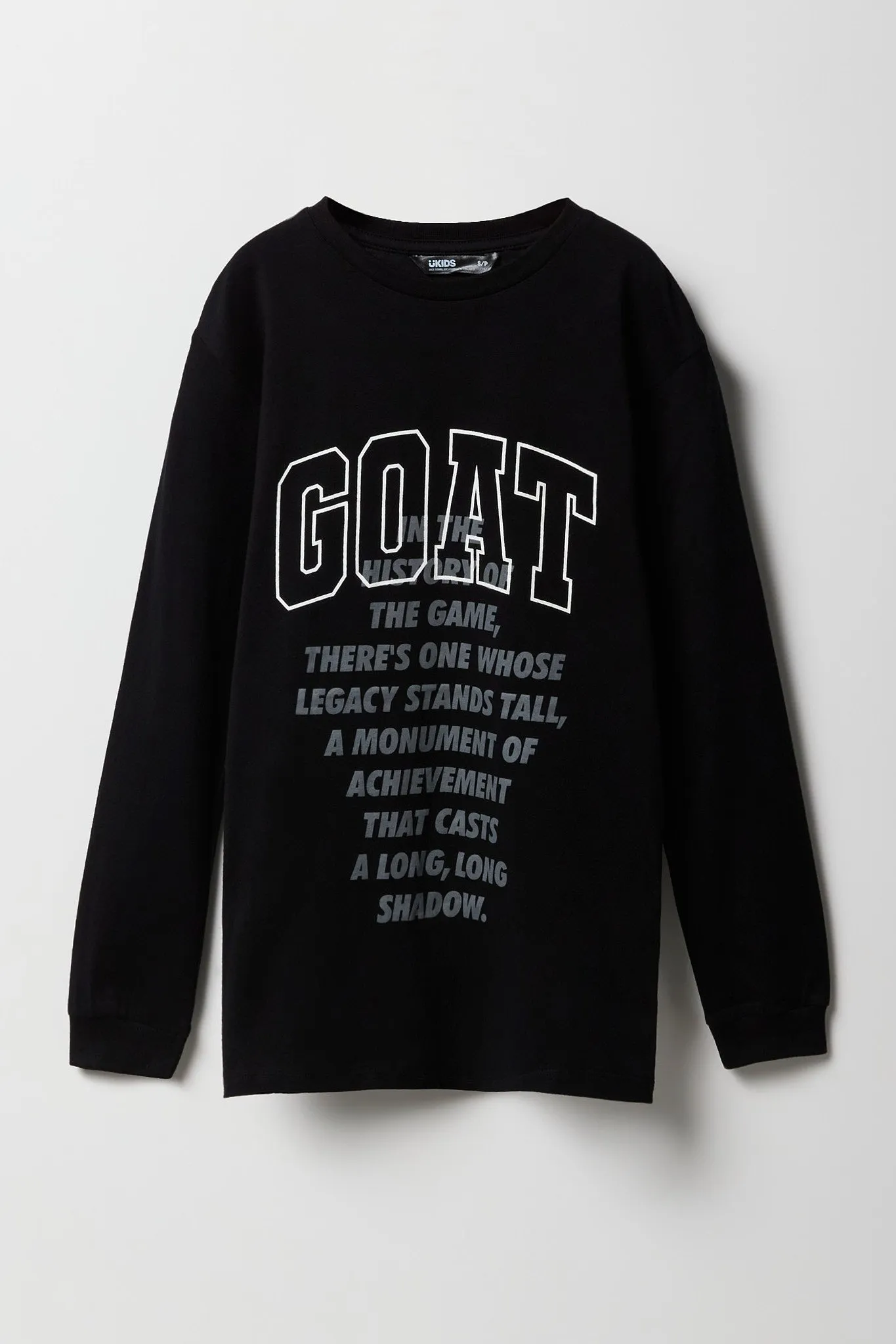 Boys GOAT Graphic Long Sleeve Top