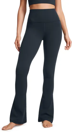 CRZ YOGA Butterluxe High Waist Mini Flared Leggings for Women 30" / 31.5" - Bootcut Yoga Pants with Pocket Casual Lounge