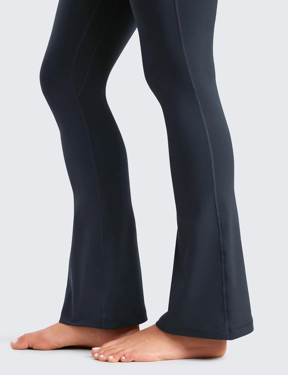 CRZ YOGA Butterluxe High Waist Mini Flared Leggings for Women 30" / 31.5" - Bootcut Yoga Pants with Pocket Casual Lounge
