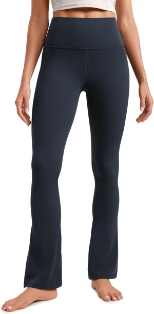 CRZ YOGA Butterluxe High Waist Mini Flared Leggings for Women 30" / 31.5" - Bootcut Yoga Pants with Pocket Casual Lounge