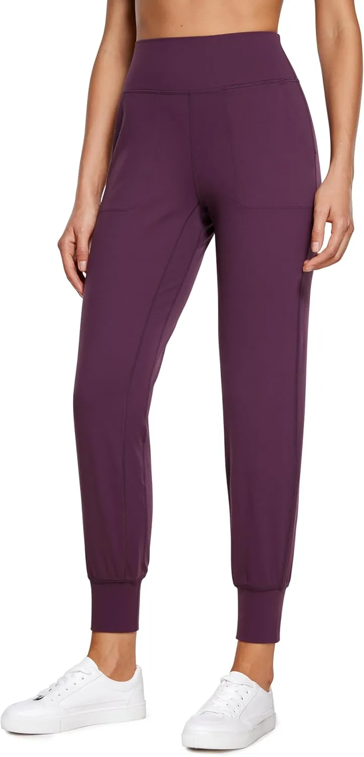 CRZ YOGA Butterluxe High Waisted Joggers for Women 27" - Buttery Soft Yoga Lounge Workout Leggings Pants with Pockets
