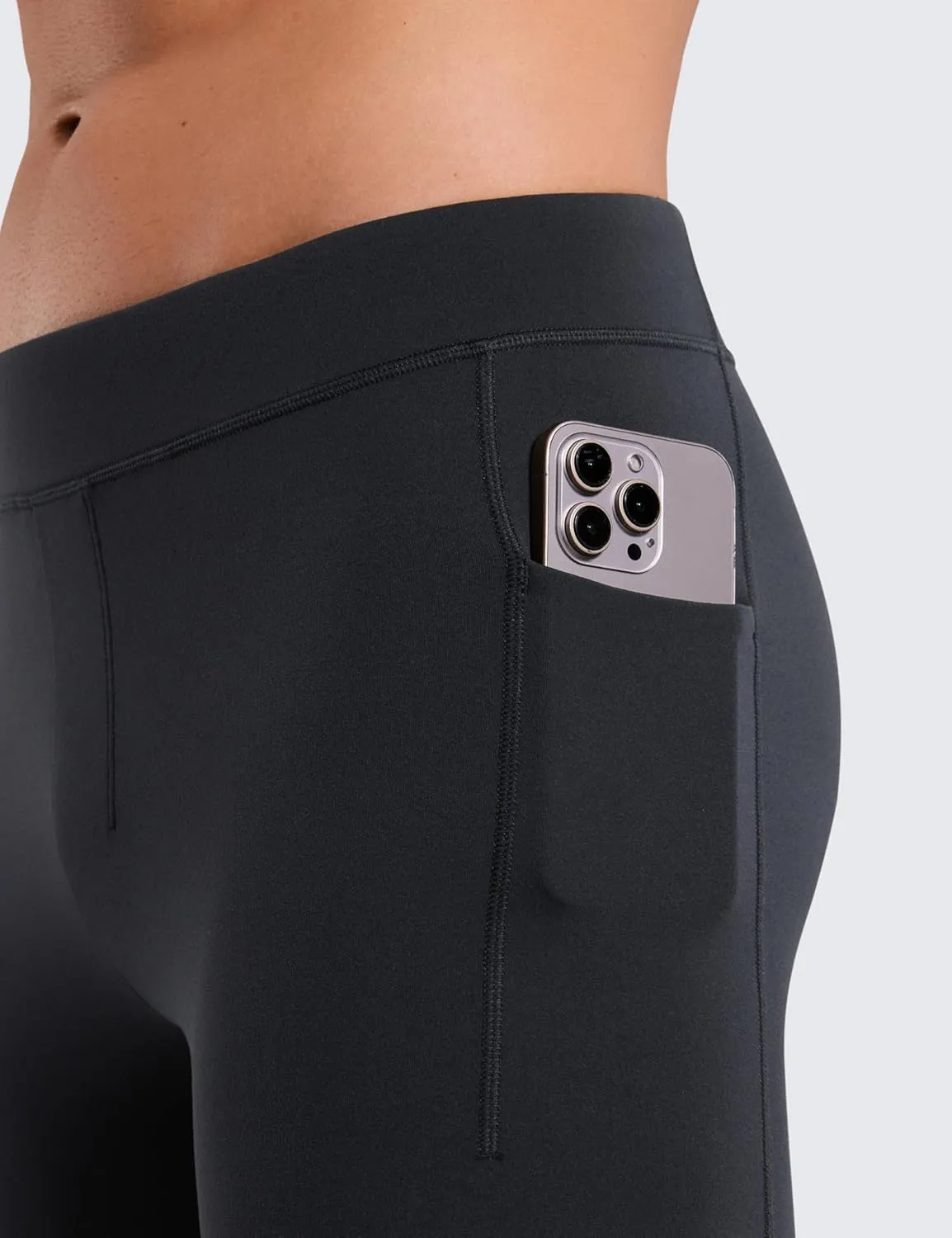 CRZ YOGA Butterluxe Mens Leggings with Pockets 27" Buttery Soft Yoga Pants Workout Running Tights