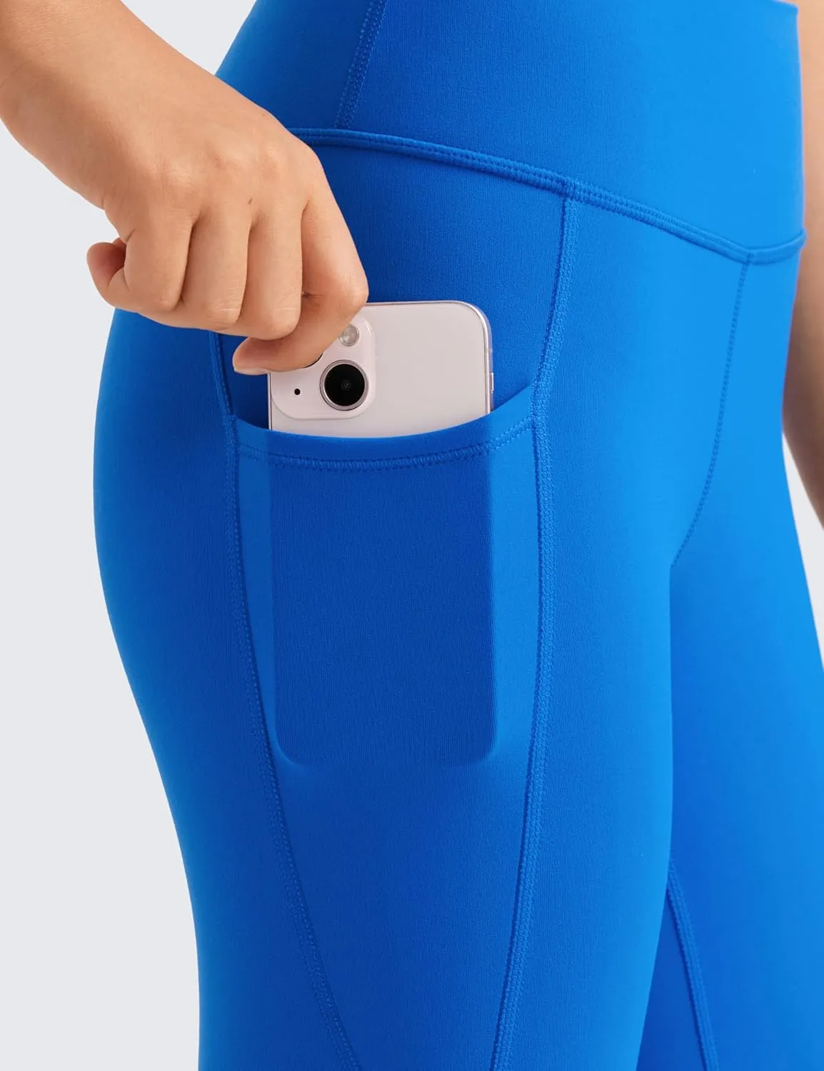 CRZ YOGA Girls Butterluxe Athletic Leggings with Pockets - High Waist Lounge Kids Teen Pants Yoga Active Dance Running Tights