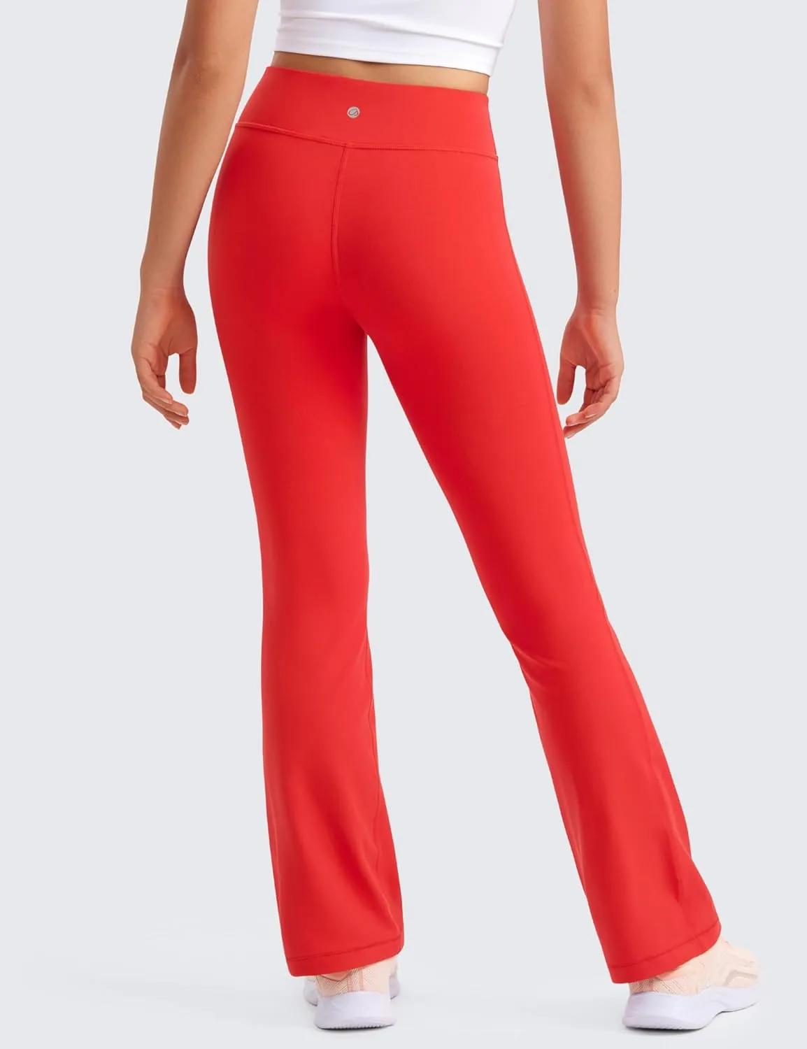 CRZ YOGA Girls Butterluxe Flare Leggings - Kids High Waist Bell Bottoms Bootcut Lounge Casual Active Yoga Dance Pants