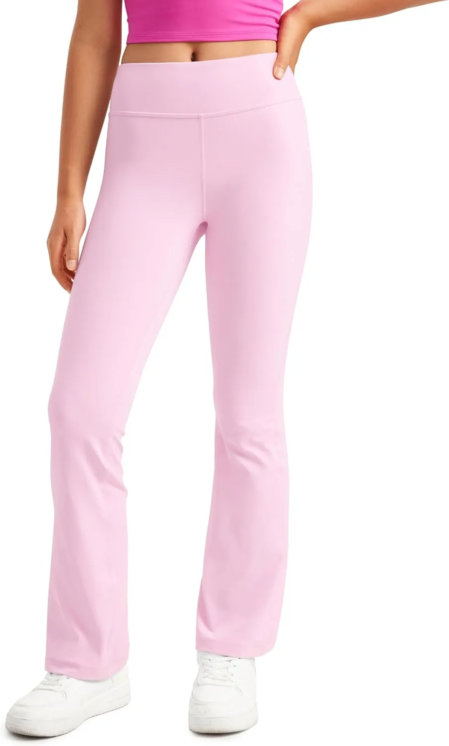 CRZ YOGA Girls Butterluxe Flare Leggings - Kids High Waist Bell Bottoms Bootcut Lounge Casual Active Yoga Dance Pants