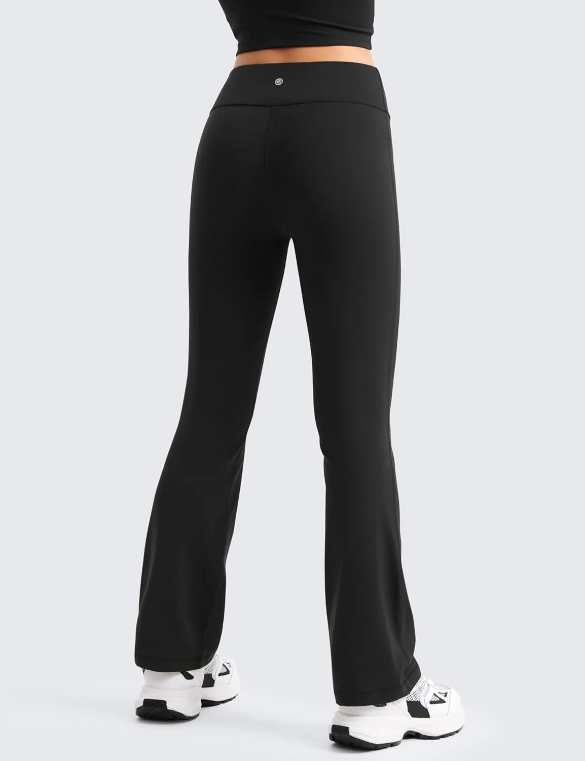 CRZ YOGA Girls Butterluxe Flare Leggings - Kids High Waist Bell Bottoms Bootcut Lounge Casual Active Yoga Dance Pants