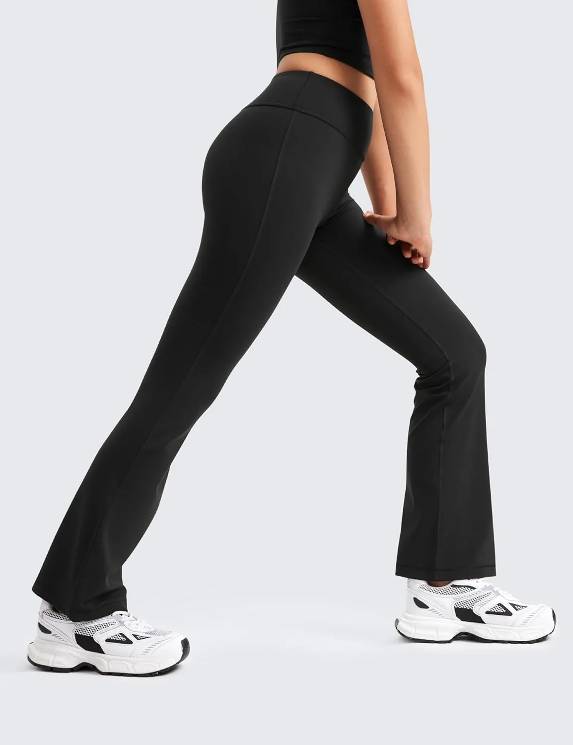 CRZ YOGA Girls Butterluxe Flare Leggings - Kids High Waist Bell Bottoms Bootcut Lounge Casual Active Yoga Dance Pants