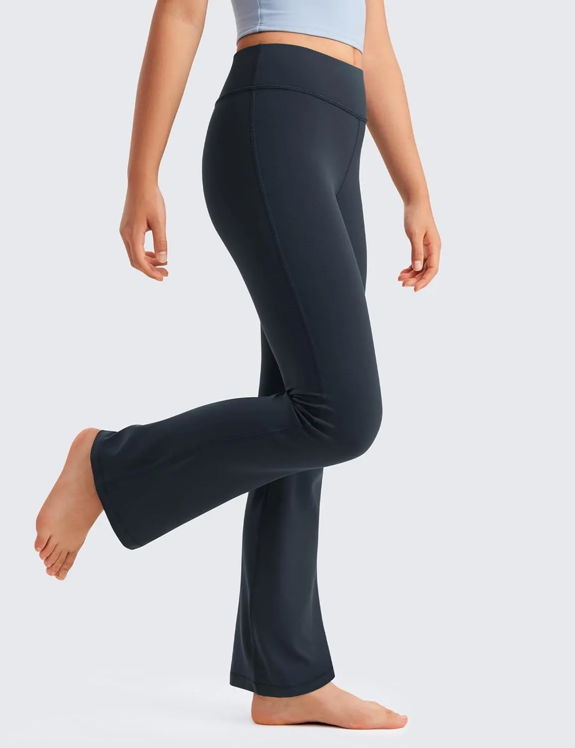 CRZ YOGA Girls Butterluxe Flare Leggings - Kids High Waist Bell Bottoms Bootcut Lounge Casual Active Yoga Dance Pants