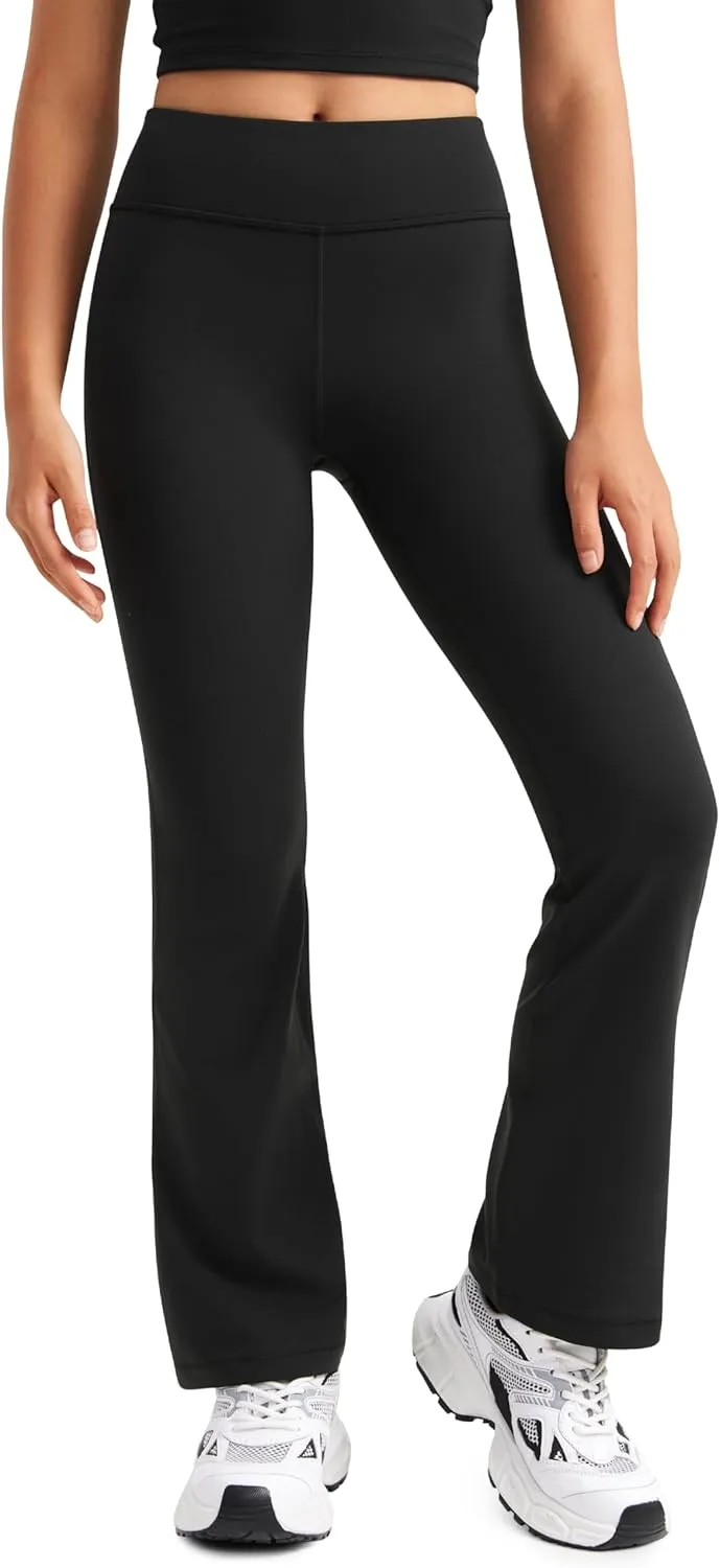 CRZ YOGA Girls Butterluxe Flare Leggings - Kids High Waist Bell Bottoms Bootcut Lounge Casual Active Yoga Dance Pants