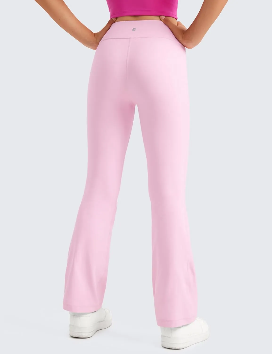 CRZ YOGA Girls Butterluxe Flare Leggings - Kids High Waist Bell Bottoms Bootcut Lounge Casual Active Yoga Dance Pants