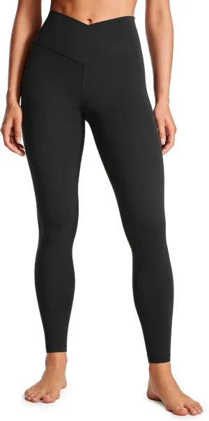 CRZ YOGA Womens Butterluxe Crossover High Waist Workout Leggings 28" - Criss Cross Full Length Gym Lounge Athletic Yoga Pants