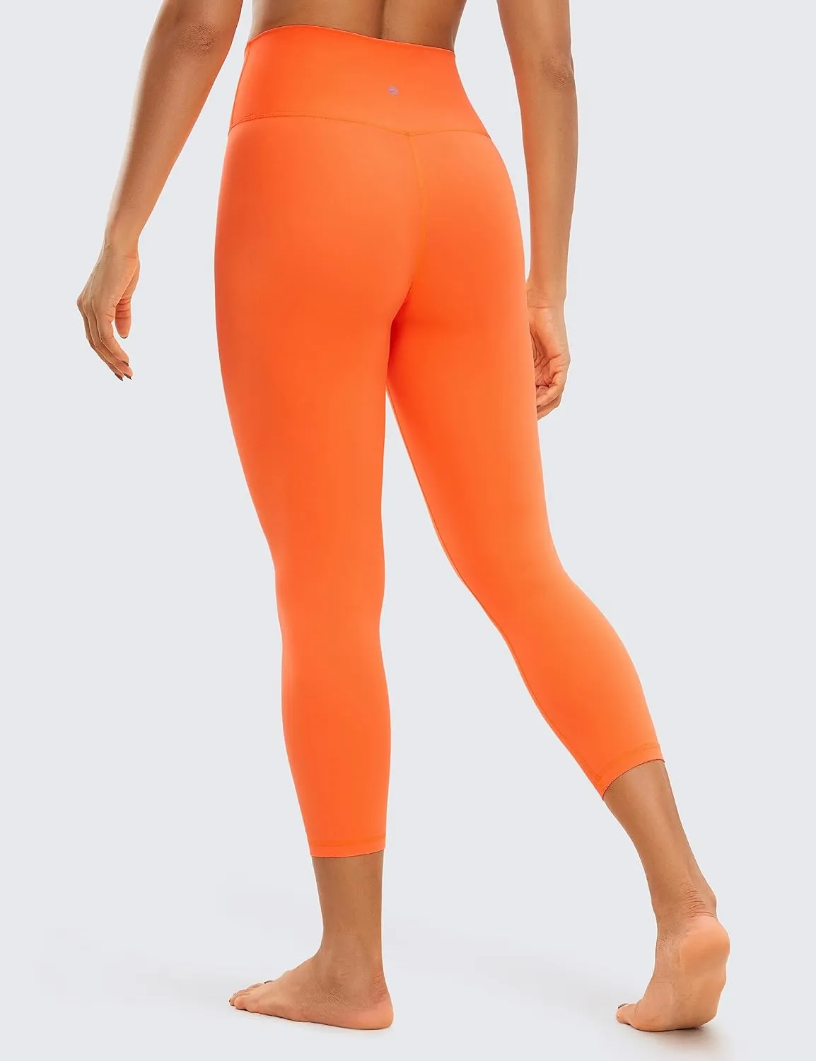 CRZ YOGA Womens Butterluxe Crossover Workout Capri Leggings 23 Inches - High Waist V Cross Crop Gym Yoga Pants