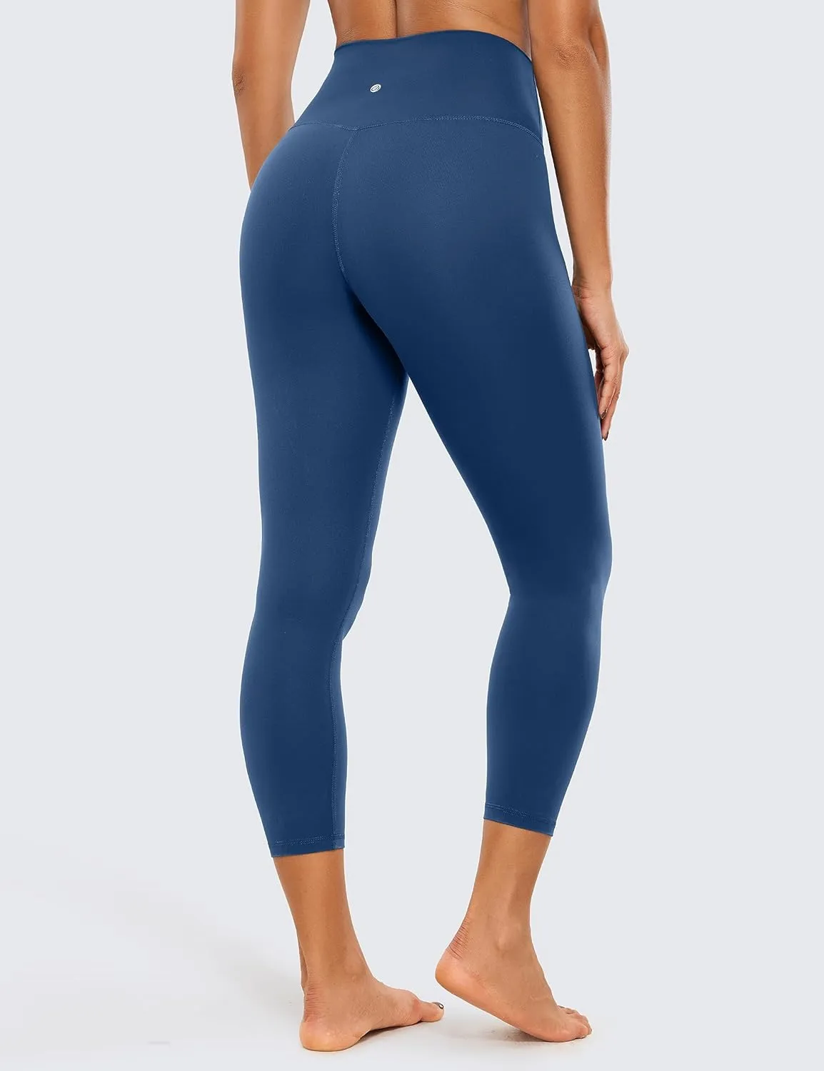 CRZ YOGA Womens Butterluxe Crossover Workout Capri Leggings 23 Inches - High Waist V Cross Crop Gym Yoga Pants