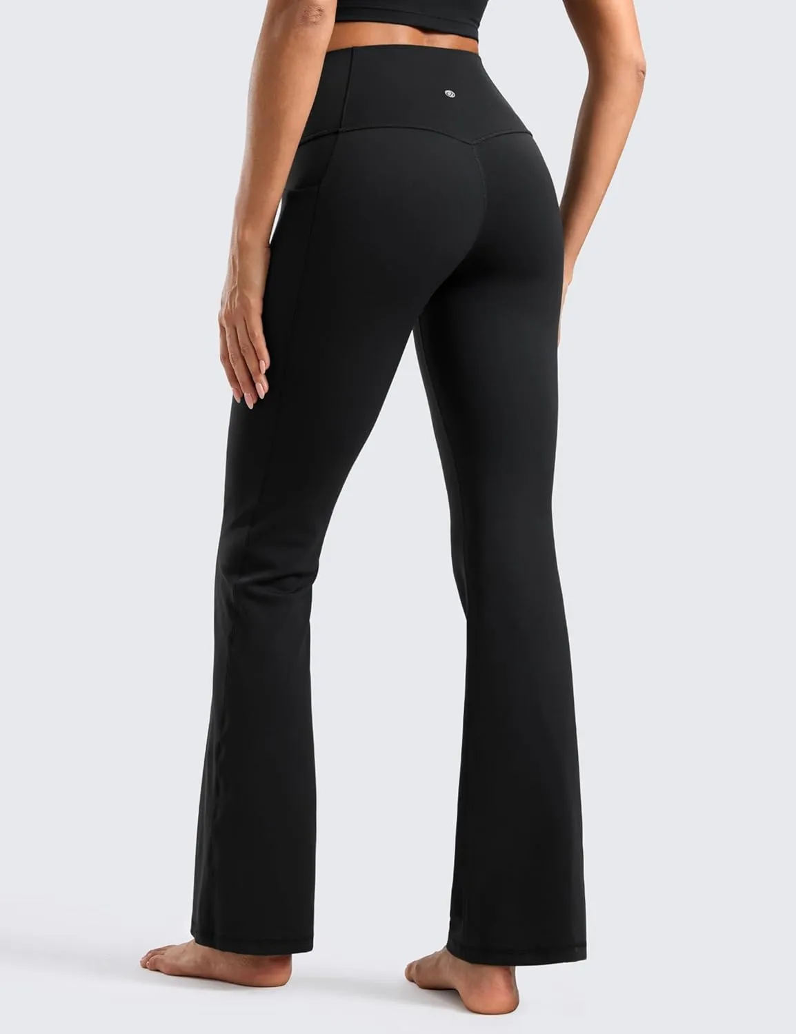 CRZ YOGA Womens Butterluxe High Waist Flare Pants 31.5" - Yoga Bootcut with Side Pockets Wide Leg Lounge Casual