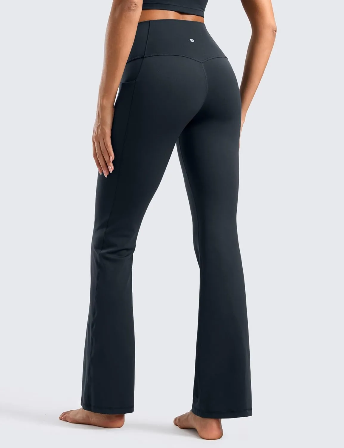 CRZ YOGA Womens Butterluxe High Waist Flare Pants 31.5" - Yoga Bootcut with Side Pockets Wide Leg Lounge Casual