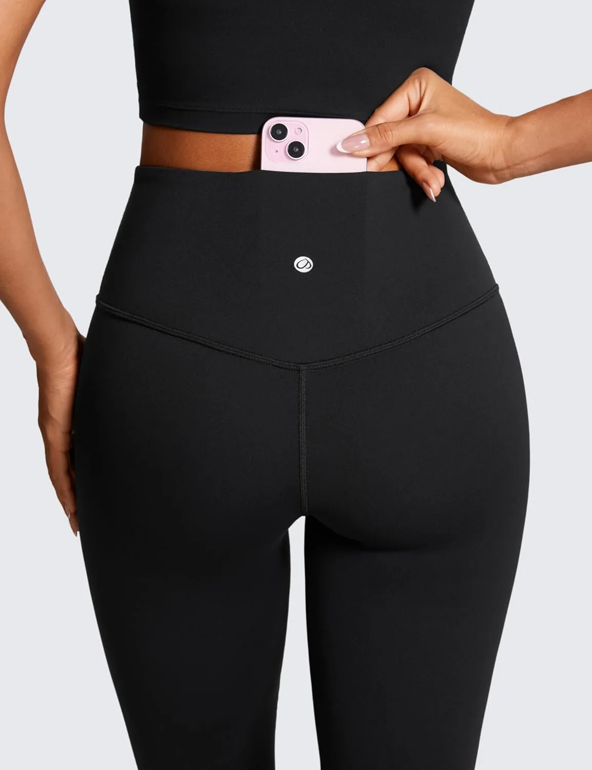 CRZ YOGA Womens Butterluxe High Waisted Flare Capris Leggings 23" - Bootcut Yoga Pants Cropped Lounge Casual Comfy