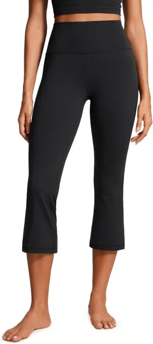 CRZ YOGA Womens Butterluxe High Waisted Flare Capris Leggings 23" - Bootcut Yoga Pants Cropped Lounge Casual Comfy