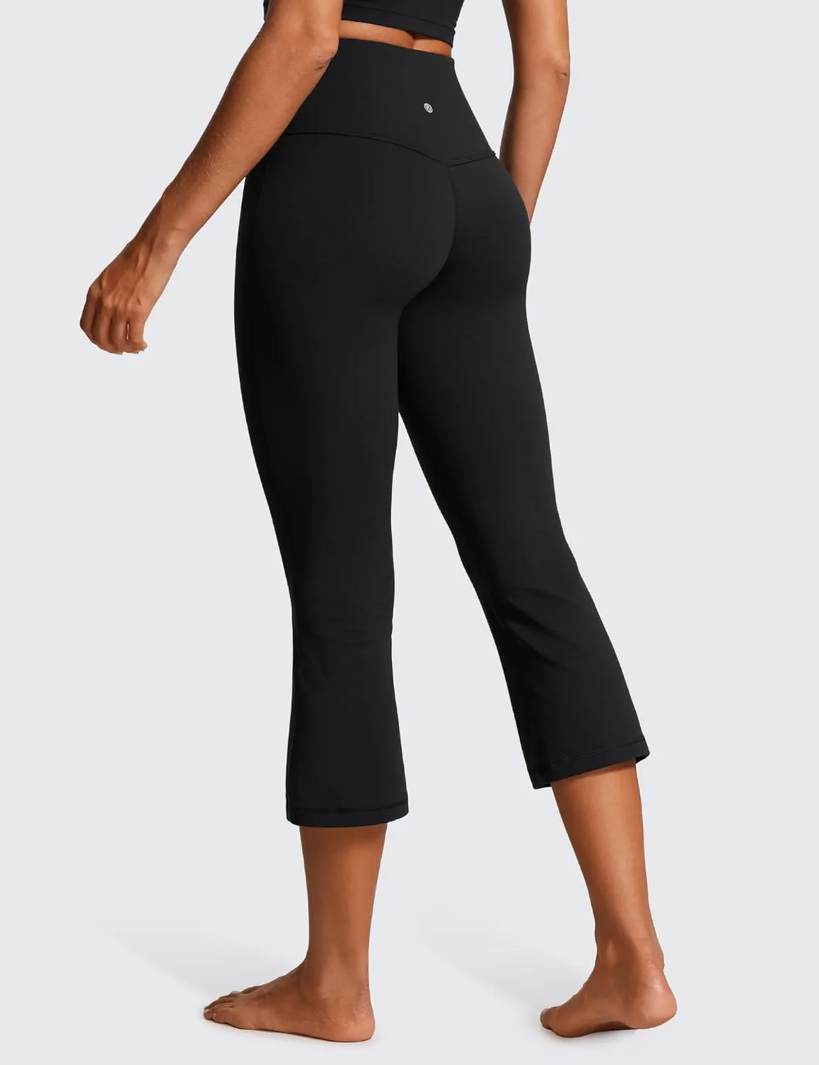 CRZ YOGA Womens Butterluxe High Waisted Flare Capris Leggings 23" - Bootcut Yoga Pants Cropped Lounge Casual Comfy