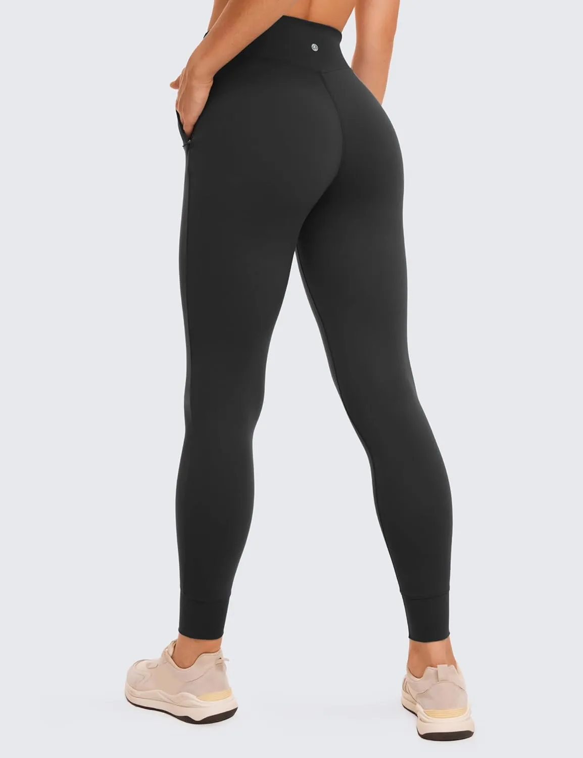 CRZ YOGA Womens Butterluxe High Waisted Joggers 27 Inches - Buttery Soft Lounge Yoga Pants with Pockets Workout Leggings