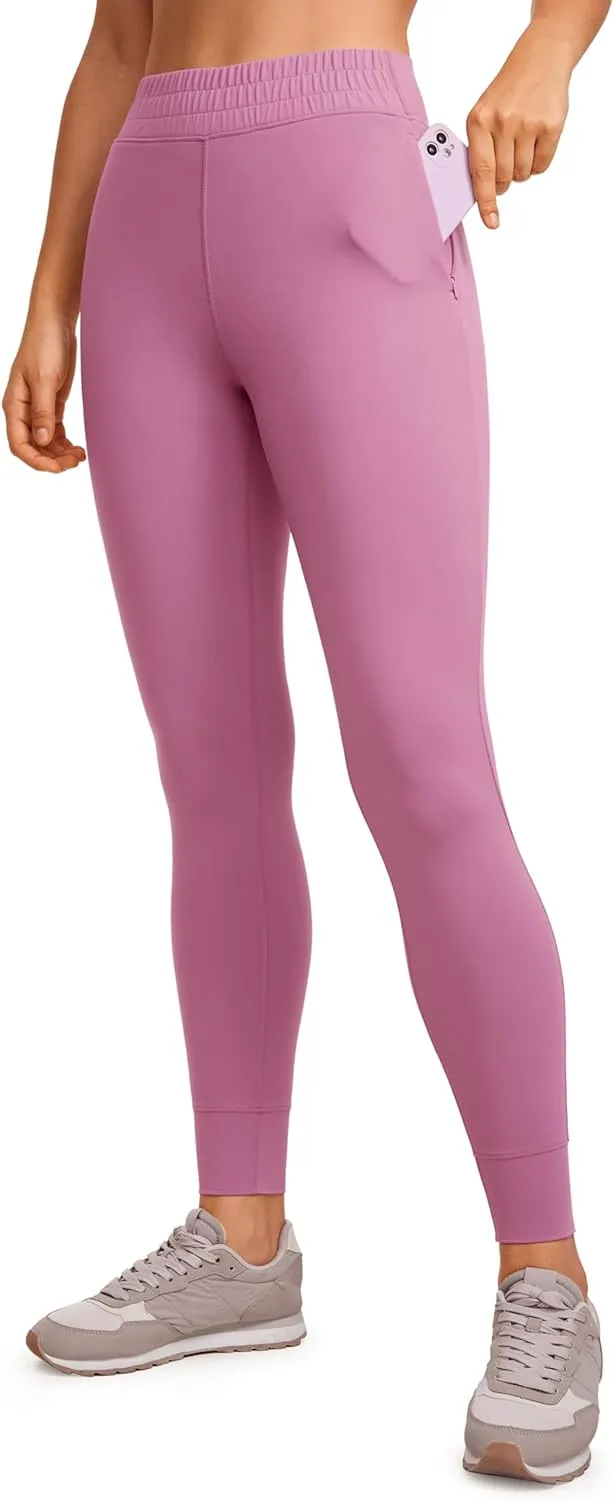 CRZ YOGA Womens Butterluxe High Waisted Joggers 27 Inches - Buttery Soft Lounge Yoga Pants with Pockets Workout Leggings