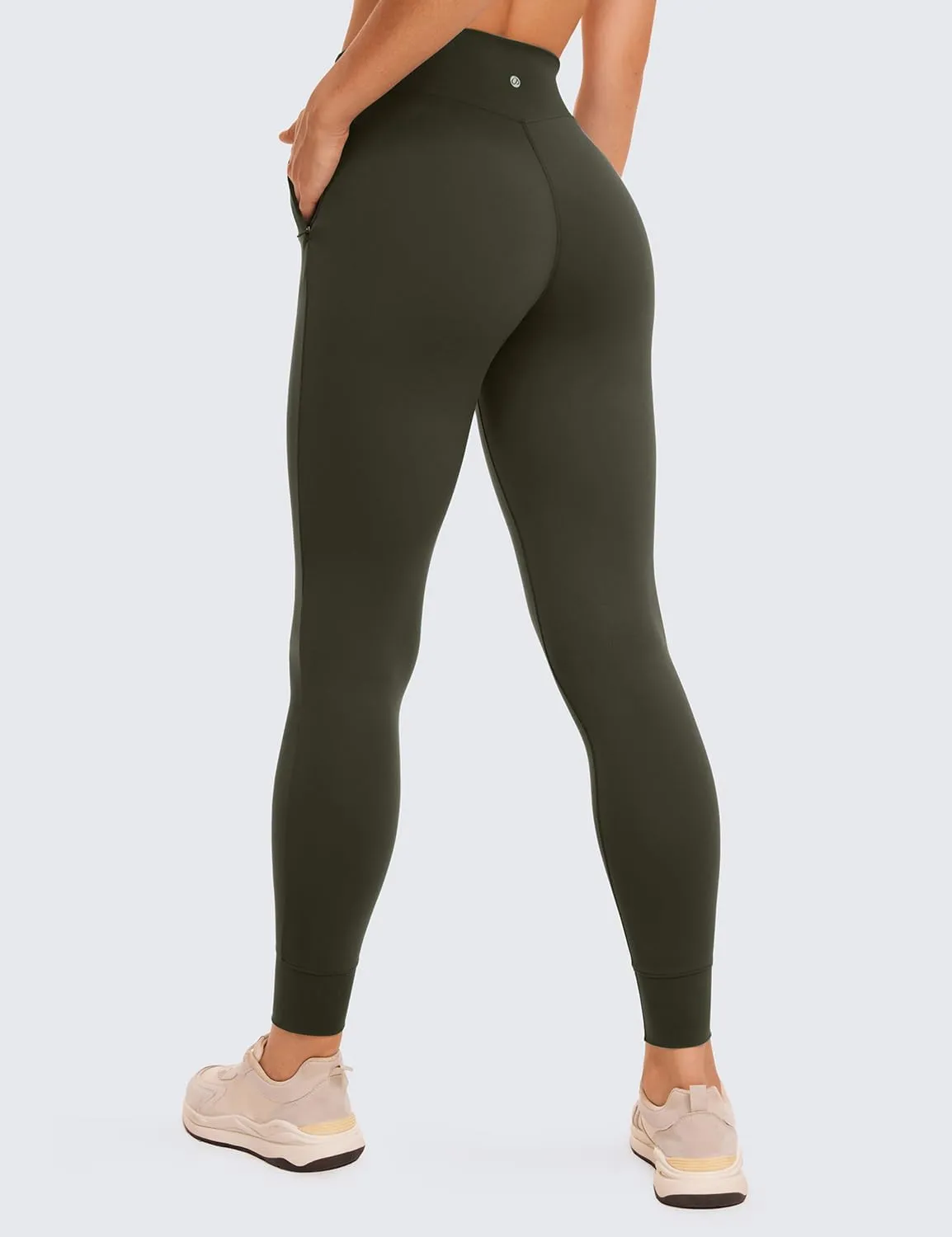 CRZ YOGA Womens Butterluxe High Waisted Joggers 27 Inches - Buttery Soft Lounge Yoga Pants with Pockets Workout Leggings