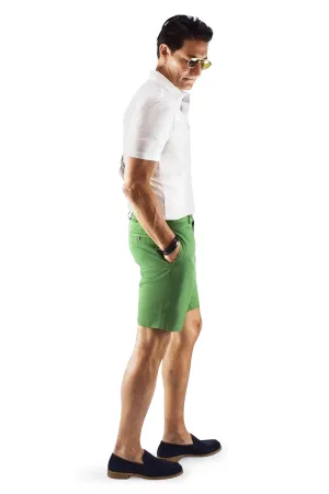 David August Green Linen Shorts - Cut-to-Order