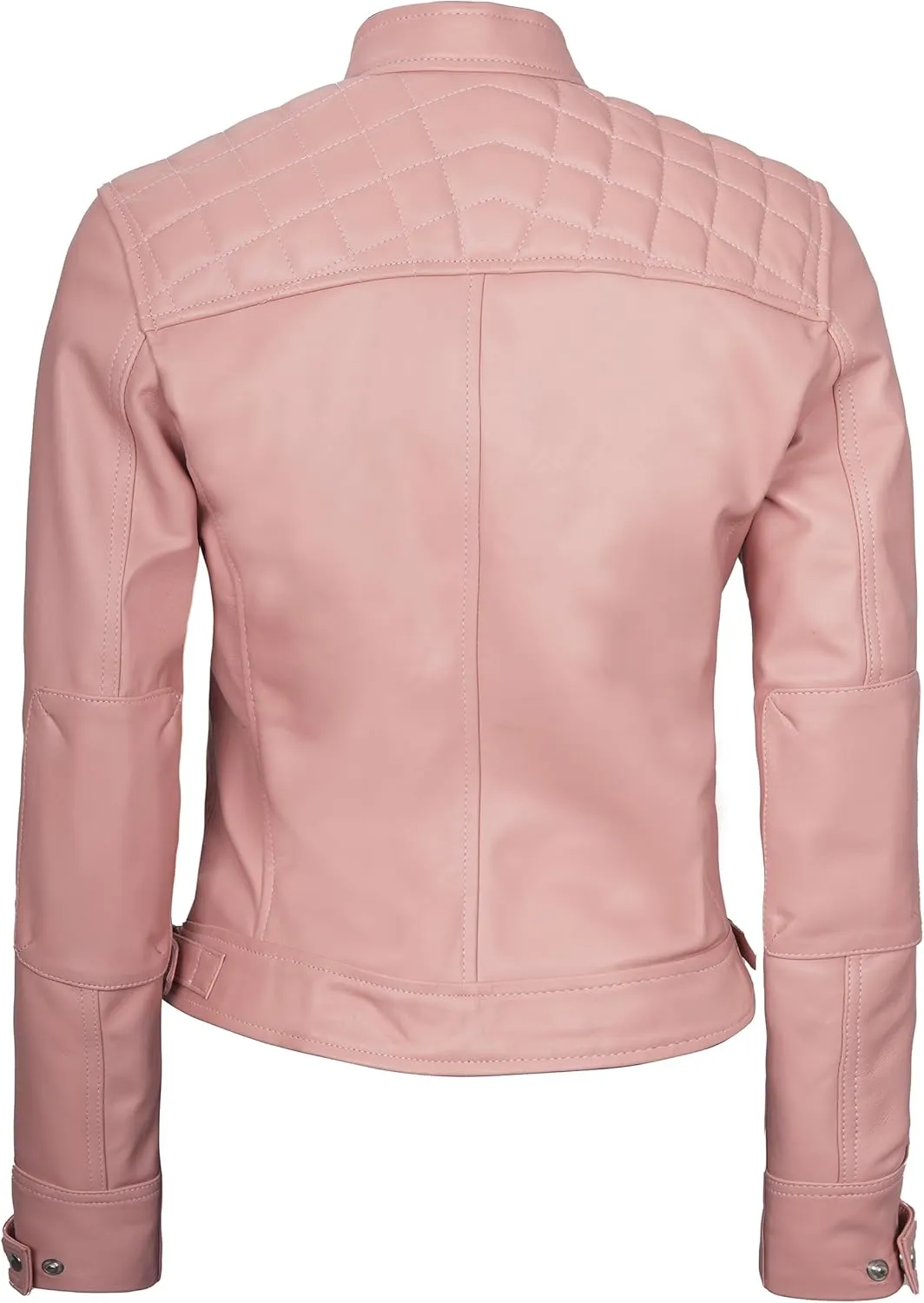 Decrum Real Womens Leather Jacket - Cafe Racer Style Leather Jackets for Women