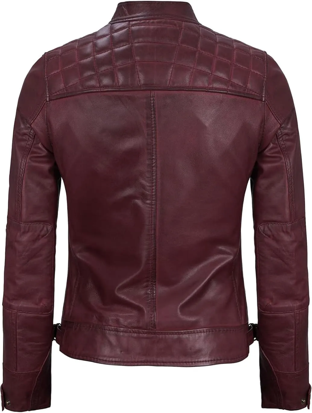 Decrum Real Womens Leather Jacket - Cafe Racer Style Leather Jackets for Women