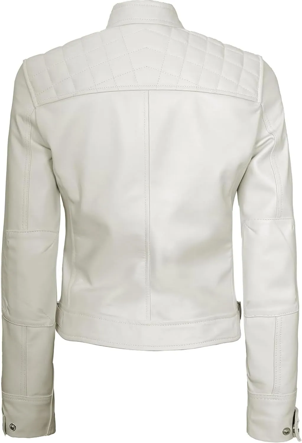 Decrum Real Womens Leather Jacket - Cafe Racer Style Leather Jackets for Women