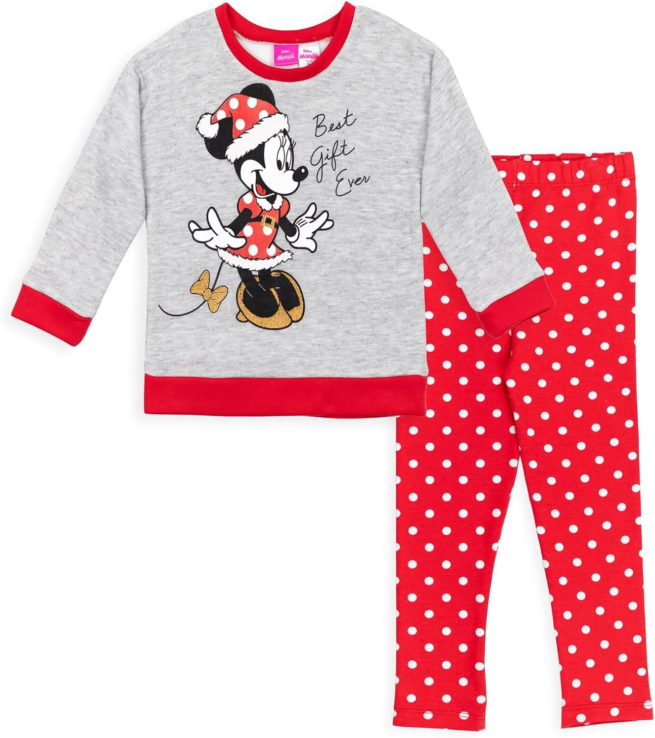 Disney Minnie Mouse Christmas Fleece Sweatshirt and Leggings Outfit Set Infant to Big Kid