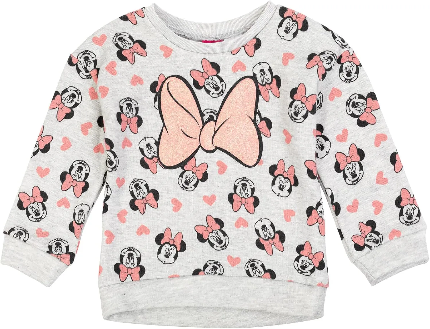 Disney Minnie Mouse Fleece Sweatshirt and Leggings Outfit Set Infant to Big Kid Sizes (12 Months - 14-16)