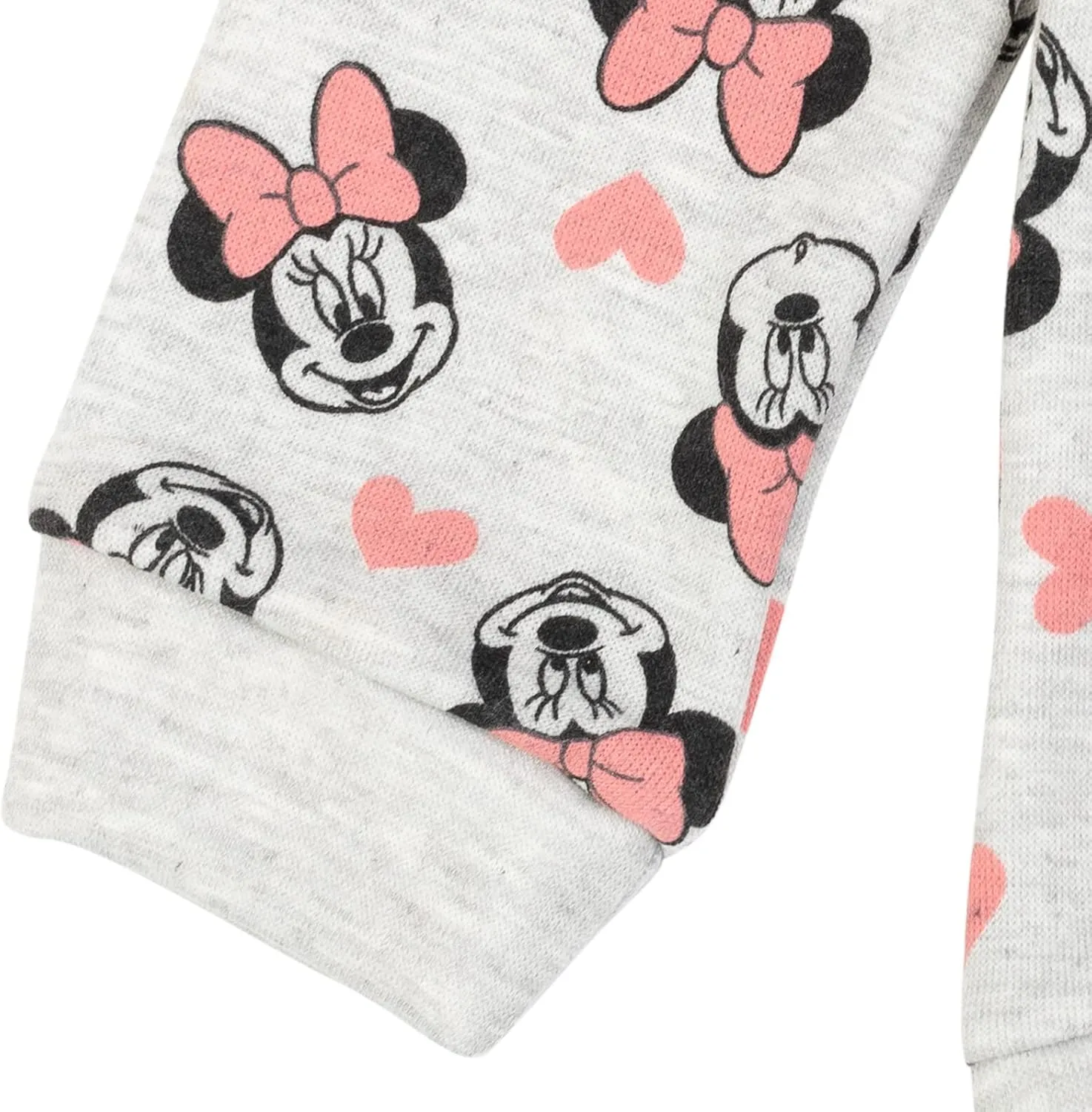 Disney Minnie Mouse Fleece Sweatshirt and Leggings Outfit Set Infant to Big Kid Sizes (12 Months - 14-16)