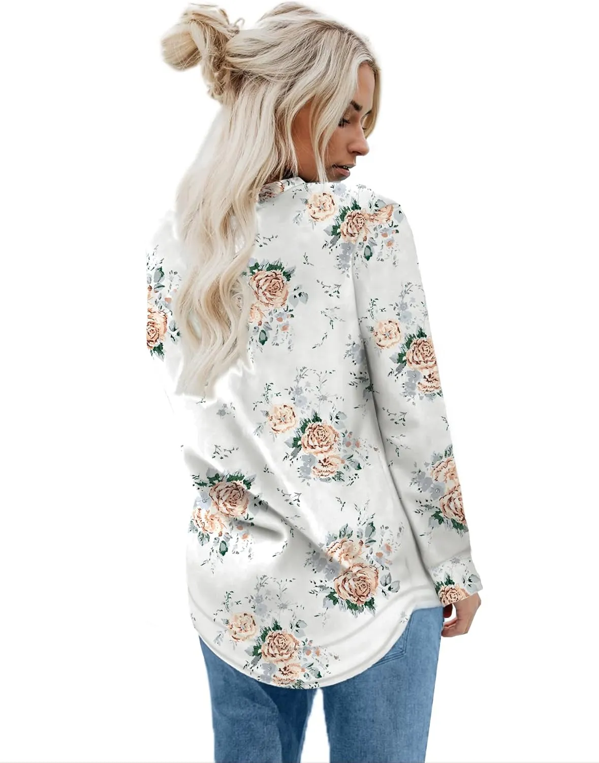 Dofaoo Sweatshirts for Women Crewneck Long Sleeve Shirts Tunic Tops for Leggings Fall Fashion