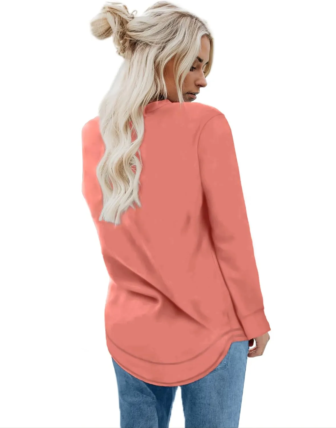 Dofaoo Sweatshirts for Women Crewneck Long Sleeve Shirts Tunic Tops for Leggings Fall Fashion