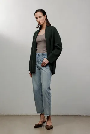 DRAPED 2.0 wool cardigan (Black)